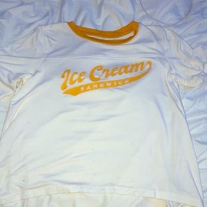 white ice cream shirt